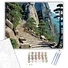 Számfestő.hu Taishan Lépcsőinek Monumentális Utazása - számfestő készlet – 40×50 cm (Keretre feszítve) kreatív és készségfejlesztő