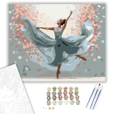 Számfestő.hu Táncos Lágyság Virágszirmokkal - számfestő készlet – 40×50 cm (Keretre feszítve) kreatív és készségfejlesztő