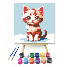 Számfestő.hu Tarka bájos - gyerek számfestő készlet – 30×30 cm (Keretre feszítve) kreatív és készségfejlesztő