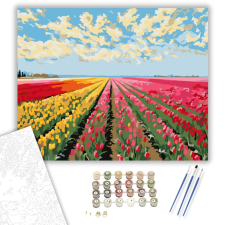 Számfestő.hu Tarka Tulipánmező - számfestő készlet – 40×50 cm (Keretre feszítve) kreatív és készségfejlesztő