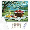 Számfestő.hu Tavaszi Piknik a Cseresznyefa Alatt - számfestő készlet – 60×70 cm (Keret nélkül)