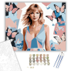 Számfestő.hu Taylor Swift Portré - számfestő készlet – 40×50 cm (Keretre feszítve)