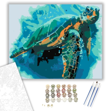 Számfestő.hu Teknőc - számfestő készlet – 40×50 cm (Keretre feszítve) kreatív és készségfejlesztő