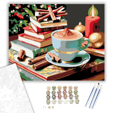 Számfestő.hu Téli Melegség - számfestő készlet – 40×50 cm (Keretre feszítve) kreatív és készségfejlesztő