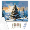 Számfestő.hu Téli Ünnep Fényei - számfestő készlet – 40×50 cm (Keretre feszítve)
