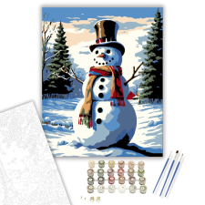 Számfestő.hu Téli Vidámság - számfestő készlet – 40×50 cm (Keretre feszítve) kreatív és készségfejlesztő
