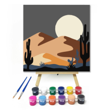 Számfestő.hu Telihold - gyerek számfestő készlet – 20×20 cm (Keretre feszítve) kreatív és készségfejlesztő