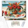 Számfestő.hu Trópusi Koktélasztal Anthuriumokkal - számfestő készlet – 60×70 cm (Keret nélkül)