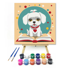 Számfestő.hu Tudós kis kedvenc - gyerek számfestő készlet – 30×30 cm (Keret nélkül) kreatív és készségfejlesztő