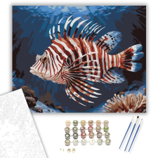 Számfestő.hu Tűzhal a Kék Óceánban - számfestő készlet – 40×50 cm (Keretre feszítve) kreatív és készségfejlesztő