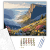 Számfestő.hu Vadvirágos Hegyi Szikla és Völgy - számfestő készlet – 40×50 cm (Keretre feszítve)