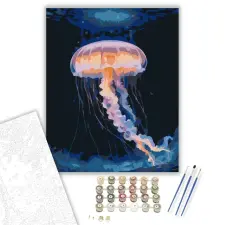 Számfestő.hu Varázslatos Medúza a Mélységben - számfestő készlet – 50×60 cm (Keret nélkül) kreatív és készségfejlesztő