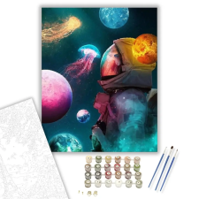 Számfestő.hu Varázslatos űr - számfestő készlet – 40×50 cm (Keretre feszítve) kreatív és készségfejlesztő