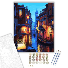 Számfestő.hu Velence Éjjel - számfestő készlet – 50×60 cm (Keretre feszítve) kreatív és készségfejlesztő