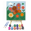 Számfestő.hu Vidám Pillangó a Virágos Kertben - gyerek számfestő készlet – 40×40 cm (Keretre feszítve)
