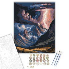 Számfestő.hu Viharos Égbolt Fensége - számfestő készlet – 40×50 cm (Keretre feszítve) kreatív és készségfejlesztő