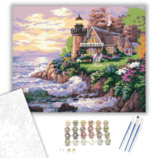 Számfestő.hu Világítótorony - számfestő készlet – 40×50 cm (Keretre feszítve) kreatív és készségfejlesztő