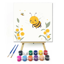 Számfestő.hu Virágos kertben - gyerek számfestő készlet – 40×40 cm (Keret nélkül) kreatív és készségfejlesztő