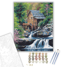 Számfestő.hu Vízimalom-ház - számfestő készlet – 40×50 cm (Keretre feszítve) kreatív és készségfejlesztő