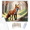 Számfestő.hu Vörös Róka a Tavaszi Erdőben - számfestő készlet – 40×50 cm (Keretre feszítve)