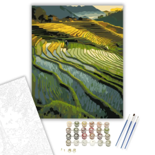 Számfestő.hu Yunnan Aranyló Teraszai - számfestő készlet – 60×70 cm (Keret nélkül) kreatív és készségfejlesztő