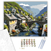 Számfestő.hu Zagori Hegyi Falu és Kőhíd - számfestő készlet – 40×50 cm (Keretre feszítve)