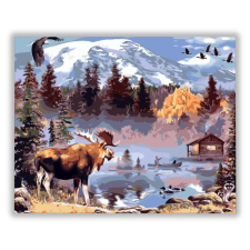 Számfestő Jávorszarvas a parton - számfestő készlet kreatív és készségfejlesztő