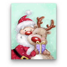 Számfestő Mikulás és rénszarvas - számfestő készlet kreatív és készségfejlesztő