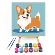Számfestő Mosolygó corgi - gyerek számfestő készlet kreatív és készségfejlesztő