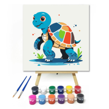 Számfestő Mosolygós teknősbéka - gyerek számfestő készlet kreatív és készségfejlesztő