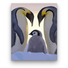 Számfestő Pingvin család - számfestő készlet kreatív és készségfejlesztő