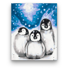 Számfestő Pingvin Testvérek - számfestő készlet kreatív és készségfejlesztő