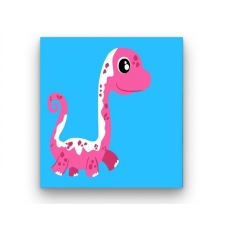 Számfestő Pink dinó - gyerek számfestő készlet kreatív és készségfejlesztő