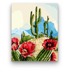 Számfestő Sivatagi Kaktusz - számfestő készlet kreatív és készségfejlesztő
