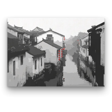 Számfestő Sötét Kínai Negyed - számfestő készlet kreatív és készségfejlesztő