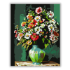 Számfestő Virágcsokor zöld vázában - számfestő készlet