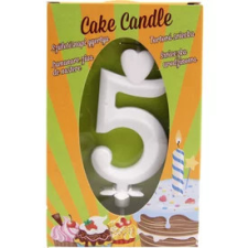  Számgyertya 5 - fehér party kellék