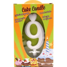  Számgyertya 9 - fehér party kellék