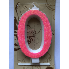  Számgyertya óriás - &quot;0&quot; Rózsaszín party kellék