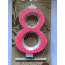  Számgyertya óriás - "8" Rózsaszín party kellék