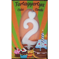 számgyertya+talp fehér dobozos - "2" gyertya