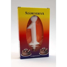  Számgyertya tortára, fehér, 1 party kellék