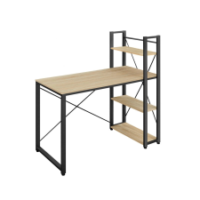  Számítógépasztal négy polccal és állítható lábakkal, Sonoma tölgy íróasztal