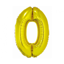 Számok Arany 0-ás Gold szám fólia lufi 76 cm party kellék