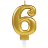 Számok Gold, Arany számgyertya 6-os tortagyertya