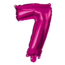 Számok Hot Pink 7-es szám fólia lufi 95 cm party kellék