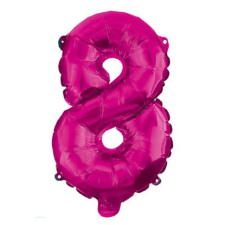 Számok Hot Pink 8-as szám fólia lufi 95 cm party kellék