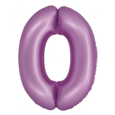 Számok Lavender Matt, Levendula 0-ás szám fólia lufi 76 cm party kellék