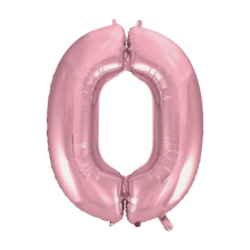 Számok Light Pink, Rózsaszín 0-ás szám fólia lufi 92 cm party kellék