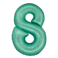 Számok Mint Matt, Menta 8-as szám fólia lufi 76 cm party kellék